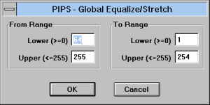 Contrast enhancement by global histogram stretch